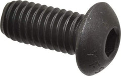Value Collection - 3/8-16 UNC Hex Socket Drive, Button Screw - Alloy Steel, Black Oxide Finish, Fully Threaded, 7/8" Length Under Head - Industrial Tool & Supply