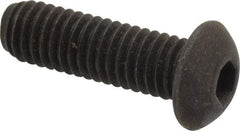 Value Collection - 3/8-16 UNC Hex Socket Drive, Button Screw - Alloy Steel, Black Oxide Finish, Fully Threaded, 1-1/4" Length Under Head - Industrial Tool & Supply