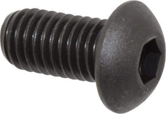 Value Collection - 1/2-13 UNC Hex Socket Drive, Button Screw - Alloy Steel, Black Oxide Finish, Fully Threaded, 1" Length Under Head - Industrial Tool & Supply