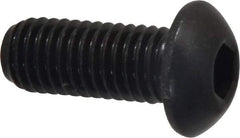 Value Collection - 1/2-13 UNC Hex Socket Drive, Button Screw - Alloy Steel, Black Oxide Finish, Fully Threaded, 1-1/4" Length Under Head - Industrial Tool & Supply
