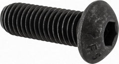 Value Collection - 1/2-13 UNC Hex Socket Drive, Button Screw - Alloy Steel, Black Oxide Finish, Fully Threaded, 1-1/2" Length Under Head - Industrial Tool & Supply