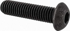 Value Collection - 1/2-13 UNC Hex Socket Drive, Button Screw - Alloy Steel, Black Oxide Finish, Fully Threaded, 2" Length Under Head - Industrial Tool & Supply