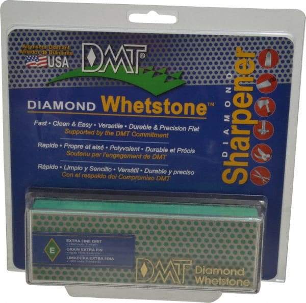 DMT - 6" Long x 2" Wide x 3/4" Thick, Diam ond Sharpening Stone - Rectangle, 1200 Grit, Extra Fine Grade - Industrial Tool & Supply