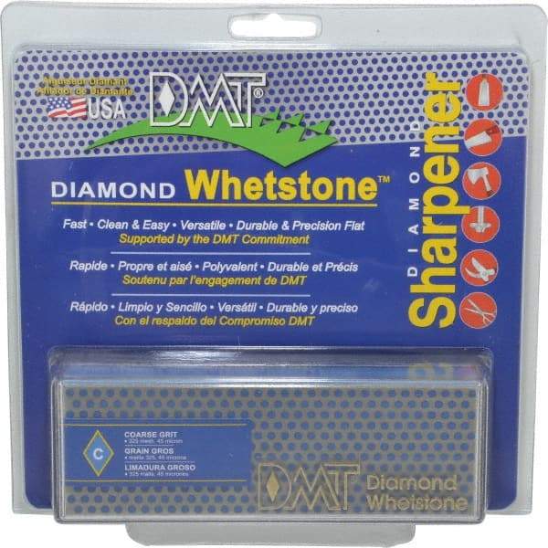 DMT - 6" Long x 2" Wide x 3/4" Thick, Diam ond Sharpening Stone - Rectangle, 325 Grit, Coarse Grade - Industrial Tool & Supply