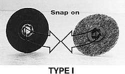 Merit Abrasives - 2" Disc Diam, 50 Grit, Zirconia Alumina Quick Change Disc - Type P Attaching System, Coated, Coarse Grade, 30,000 RPM, R801 Series - Industrial Tool & Supply