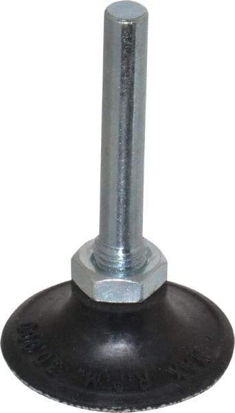 Merit Abrasives - 1-1/2" Diam Quick-Change Type P Disc Backing Pad - 1/4" Shank Diam, Medium Density, 30,000 RPM, Power-Lock Type 1 Compatible - Industrial Tool & Supply