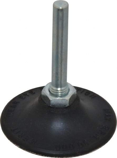 Merit Abrasives - 2" Diam Quick-Change Type P Disc Backing Pad - 1/4" Shank Diam, Medium Density, 30,000 RPM, Power-Lock Type 1 Compatible - Industrial Tool & Supply