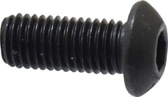 Value Collection - 1/4-28 UNF Hex Socket Drive, Button Screw - Alloy Steel, Black Oxide Finish, Fully Threaded, 5/8" Length Under Head - Industrial Tool & Supply