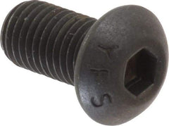 Value Collection - 5/16-24 UNF Hex Socket Drive, Button Screw - Alloy Steel, Black Oxide Finish, Fully Threaded, 5/8" Length Under Head - Industrial Tool & Supply