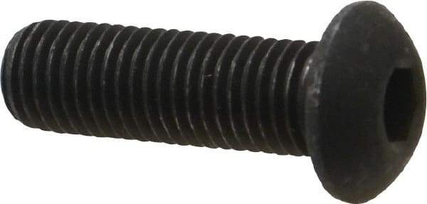 Value Collection - 5/16-24 UNF Hex Socket Drive, Button Screw - Alloy Steel, Black Oxide Finish, Fully Threaded, 1" Length Under Head - Industrial Tool & Supply
