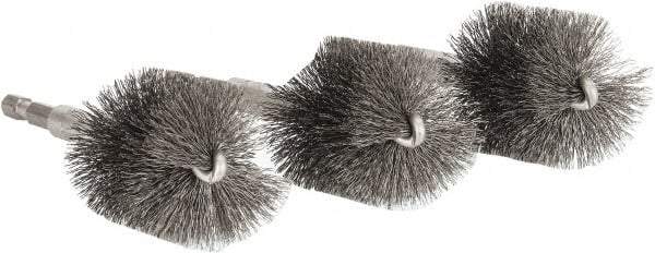 Ridgid - 1-1/2 Inch Inside Diameter, 1-3/4 Inch Actual Brush Diameter, Steel, Power Fitting and Cleaning Brush - Industrial Tool & Supply