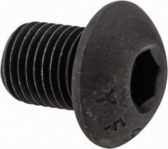 Value Collection - 3/8-24 UNF Hex Socket Drive, Button Screw - Alloy Steel, Black Oxide Finish, Fully Threaded, 1/2" Length Under Head - Industrial Tool & Supply
