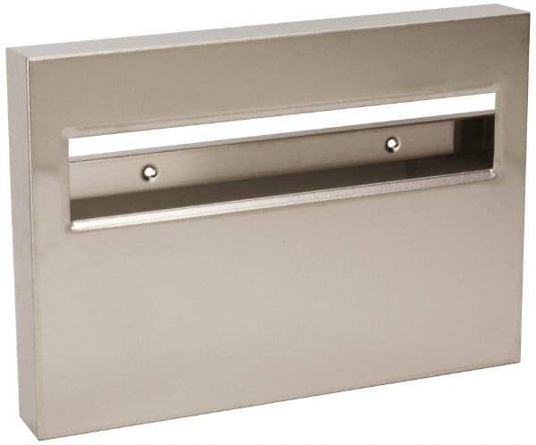 Made in USA - 500 Capacity Stainless Steel Toilet Seat Cover Dispenser - 11" High x 15-3/4" Wide 1-3/4" Deep - Industrial Tool & Supply