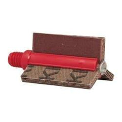 Superior Abrasives - 180 Grit, Coated, Aluminum Oxide Bore Polisher - 1/4" Shank Length, Very Fine Grade, 25,000 RPM, Polishes Bores with 3/4 to 1" Diam - Industrial Tool & Supply