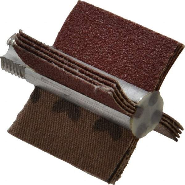 Superior Abrasives - 60 Grit, Coated, Aluminum Oxide Bore Polisher - 1/4" Shank Length, Medium Grade, 22,000 RPM, Polishes Bores with 1 to 1-1/2" Diam - Industrial Tool & Supply