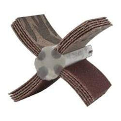 Superior Abrasives - 80 Grit, Coated, Aluminum Oxide Bore Polisher - 1/4" Shank Length, Medium Grade, 22,000 RPM, Polishes Bores with 1 to 1-1/2" Diam - Industrial Tool & Supply