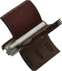 Superior Abrasives - 60 Grit, Coated, Aluminum Oxide Bore Polisher - 1/4" Shank Length, Medium Grade, 20,000 RPM, Polishes Bores with 1-1/2 to 2" Diam - Industrial Tool & Supply