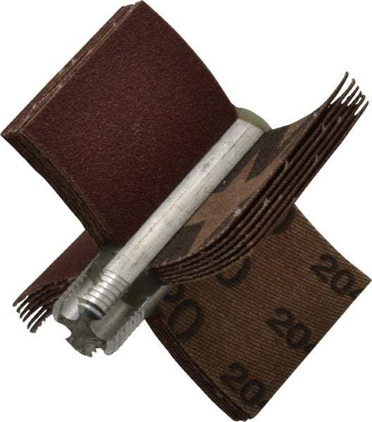 Superior Abrasives - 120 Grit, Coated, Aluminum Oxide Bore Polisher - 1/4" Shank Length, Fine Grade, 20,000 RPM, Polishes Bores with 1-1/2 to 2" Diam - Industrial Tool & Supply