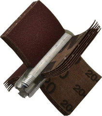 Superior Abrasives - 120 Grit, Coated, Aluminum Oxide Bore Polisher - 1/4" Shank Length, Fine Grade, 20,000 RPM, Polishes Bores with 1-1/2 to 2" Diam - Industrial Tool & Supply