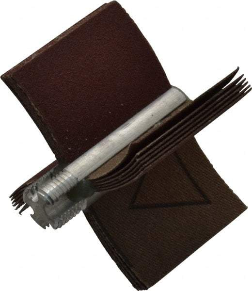 Superior Abrasives - 180 Grit, Coated, Aluminum Oxide Bore Polisher - 1/4" Shank Length, Very Fine Grade, 20,000 RPM, Polishes Bores with 1-1/2 to 2" Diam - Industrial Tool & Supply