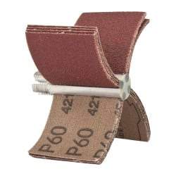 Superior Abrasives - 60 Grit, Coated, Aluminum Oxide Bore Polisher - 1/4" Shank Length, Medium Grade, 16,000 RPM, Polishes Bores with 2-1/8 to 2-1/2" Diam - Industrial Tool & Supply