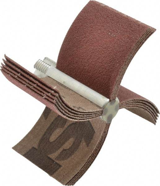 Superior Abrasives - 80 Grit, Coated, Aluminum Oxide Bore Polisher - 1/4" Shank Length, Medium Grade, 16,000 RPM, Polishes Bores with 2-1/8 to 2-1/2" Diam - Industrial Tool & Supply