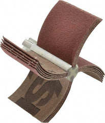 Superior Abrasives - 80 Grit, Coated, Aluminum Oxide Bore Polisher - 1/4" Shank Length, Medium Grade, 16,000 RPM, Polishes Bores with 2-1/8 to 2-1/2" Diam - Industrial Tool & Supply