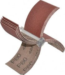 Superior Abrasives - 80 Grit, Coated, Aluminum Oxide Bore Polisher - 1/4" Shank Length, Medium Grade, 15,000 RPM, Polishes Bores with 2-1/2 to 3" Diam - Industrial Tool & Supply