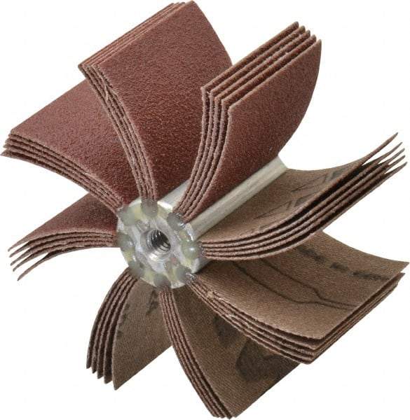 Superior Abrasives - 80 Grit, Coated, Aluminum Oxide Bore Polisher - 1/4" Shank Length, Medium Grade, 16,000 RPM, Polishes Bores with 2 to 2-1/2" Diam - Industrial Tool & Supply