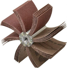 Superior Abrasives - 80 Grit, Coated, Aluminum Oxide Bore Polisher - 1/4" Shank Length, Medium Grade, 16,000 RPM, Polishes Bores with 2 to 2-1/2" Diam - Industrial Tool & Supply