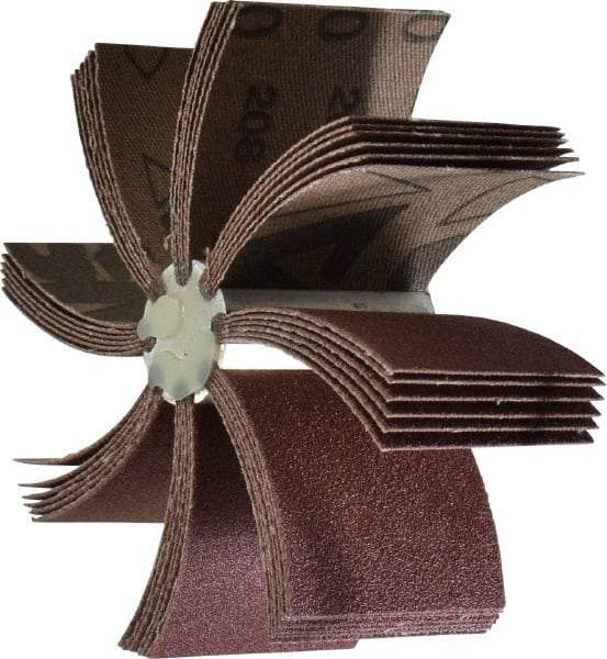 Superior Abrasives - 120 Grit, Coated, Aluminum Oxide Bore Polisher - 1/4" Shank Length, Fine Grade, 15,000 RPM, Polishes Bores with 2-5/8 to 3" Diam - Industrial Tool & Supply