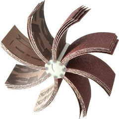 Superior Abrasives - 60 Grit, Coated, Aluminum Oxide Bore Polisher - 1/4" Shank Length, Medium Grade, 10,000 RPM, Polishes Bores with 3-1/8 to 4" Diam - Industrial Tool & Supply