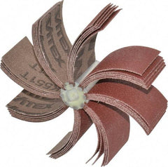 Superior Abrasives - 80 Grit, Coated, Aluminum Oxide Bore Polisher - 1/4" Shank Length, Medium Grade, 10,000 RPM, Polishes Bores with 3-1/8 to 4" Diam - Industrial Tool & Supply
