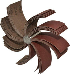Superior Abrasives - 80 Grit, Coated, Aluminum Oxide Bore Polisher - 1/4" Shank Length, Medium Grade, 8,000 RPM, Polishes Bores with 5-1/4 to 5-7/8" Diam - Industrial Tool & Supply