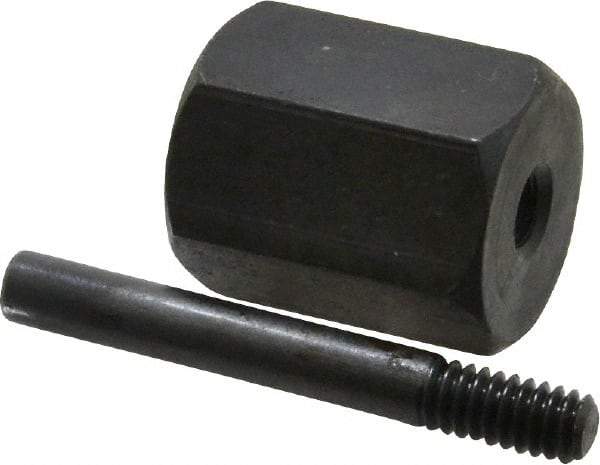 Made in USA - 2-1/2" Long Bore Polisher Mandrel - 1/2-20 Thread, 1/2" Hole, for Use with SK-4 - Industrial Tool & Supply
