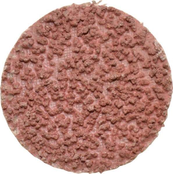 Made in USA - 1-1/2" Disc Diam, 80 Grit, Aluminum Oxide Quick Change Disc - Type S Attaching System, Coated, Brown, Medium Grade - Industrial Tool & Supply