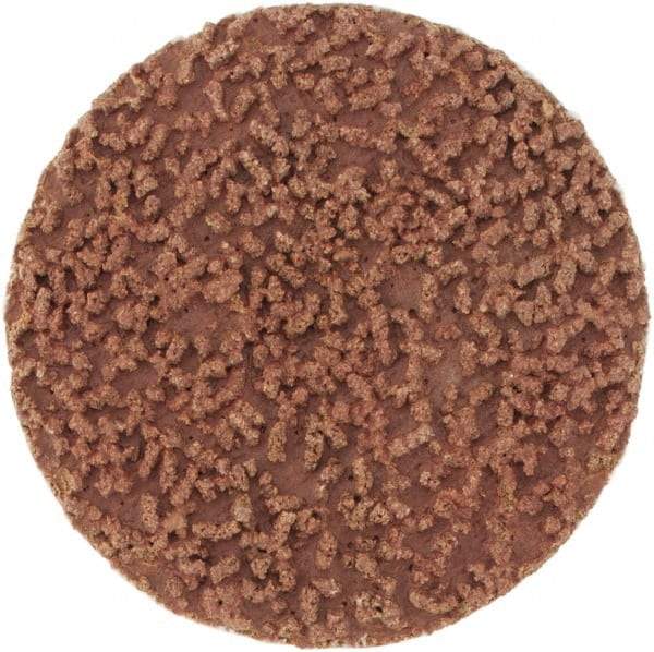 Made in USA - 1-1/2" Disc Diam, 120 Grit, Aluminum Oxide Quick Change Disc - Type S Attaching System, Coated, Brown, Fine Grade - Industrial Tool & Supply