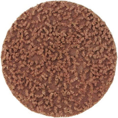 Made in USA - 1-1/2" Disc Diam, 120 Grit, Aluminum Oxide Quick Change Disc - Type S Attaching System, Coated, Brown, Fine Grade - Industrial Tool & Supply