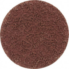 Made in USA - 1-1/2" Disc Diam, 240 Grit, Aluminum Oxide Quick Change Disc - Type S Attaching System, Coated, Brown, Very Fine Grade - Industrial Tool & Supply