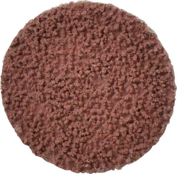 Made in USA - 2" Disc Diam, 80 Grit, Aluminum Oxide Quick Change Disc - Type S Attaching System, Coated, Brown, Medium Grade - Industrial Tool & Supply