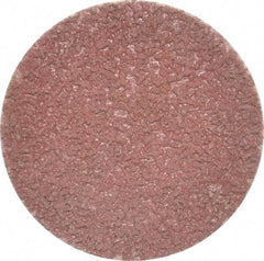 Made in USA - 2" Disc Diam, 120 Grit, Aluminum Oxide Quick Change Disc - Type S Attaching System, Coated, Brown, Fine Grade - Industrial Tool & Supply