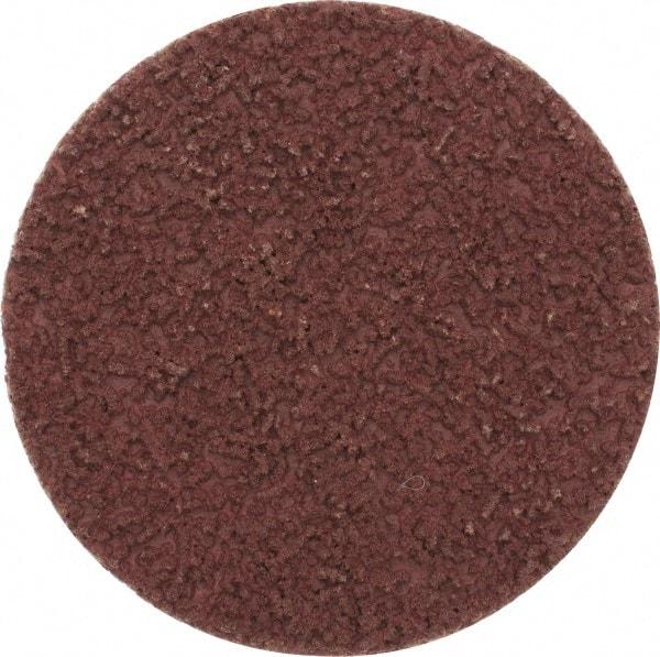 Made in USA - 2" Disc Diam, 180 Grit, Aluminum Oxide Quick Change Disc - Type S Attaching System, Coated, Brown, Very Fine Grade - Industrial Tool & Supply