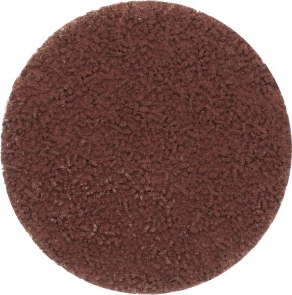 Made in USA - 2" Disc Diam, 240 Grit, Aluminum Oxide Quick Change Disc - Type S Attaching System, Coated, Brown, Very Fine Grade - Industrial Tool & Supply