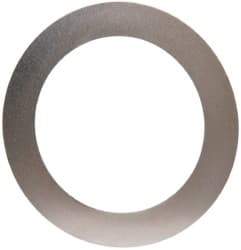 Made in USA - 0.005" Thick, 1-1/4" Inside x 1-3/4" OD, Round Shim - Uncoated 302/304 Stainless Steel - Industrial Tool & Supply