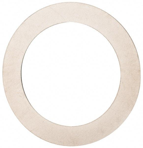 Made in USA - 0.008" Thick, 1-1/4" Inside x 1-3/4" OD, Round Shim - Uncoated 302/304 Stainless Steel - Industrial Tool & Supply