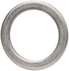 Made in USA - 1/8" Thick, 1-3/8" Inside x 1-7/8" OD, Round Shim - Uncoated 302/304 Stainless Steel - Industrial Tool & Supply