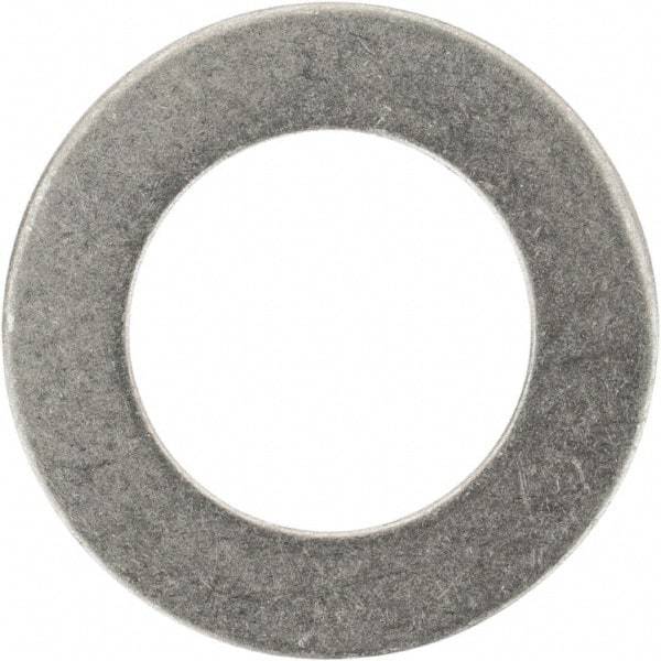 Made in USA - 0.016" Thick, 3/8" Inside x 5/8" OD, Round Shim - 5/16" Screw, Uncoated 316 Stainless Steel - Industrial Tool & Supply