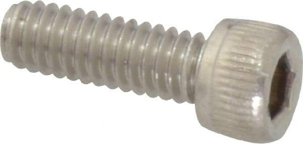 Value Collection - #8-32 UNC Hex Socket Drive, Socket Cap Screw - Grade 18-8 Stainless Steel, 1/2" Length Under Head - Industrial Tool & Supply