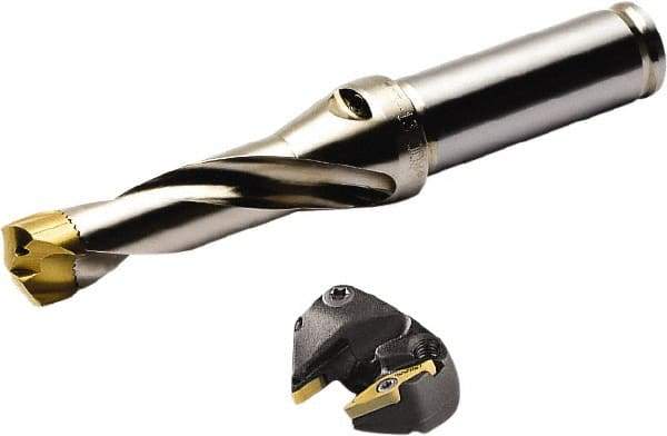 Seco - Series Crownloc, 12.5mm ID, 28mm Overall Diam, 19mm OAL Drilling Chamfer Ring - VCGX Insert, 45° Chamfer, 2 Inserts - Industrial Tool & Supply