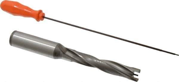 Kennametal - 19.05 to 19.55mm Diam, 5xD, 100.08mm Max Depth, 1" Shank Diam, 129.33mm Flute, 209.55mm OAL, Replaceable Tip Drill - KSEM0750 Insert, 2 Seat Size, Series KSEM - Industrial Tool & Supply